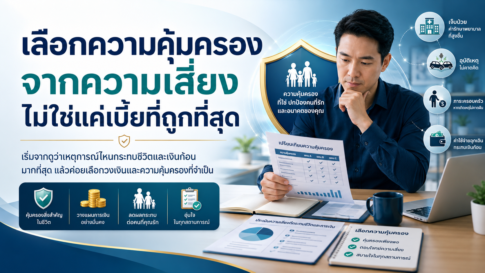 เลือกความคุ้มครองจากความเสี่ยง ไม่ใช่แค่เบี้ยที่ถูกที่สุด